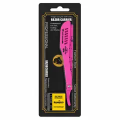 COMPRASMART CHILE - Navaja Barber Pro Porta Hojas Rosada + 5 Hojas