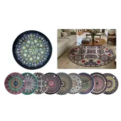GENERICO - Alfombra Redonda De Mándala Sala Dormitorio 80cm Modelos Surtidos 1 Pcs