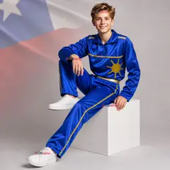 UTILISIMO - Traje Típico Caporal Azul Danza Tradicional Fiestas Patrias