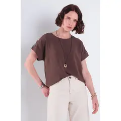 WADOS - BLUSA MANGA CORTA ESCOTE REDONDO