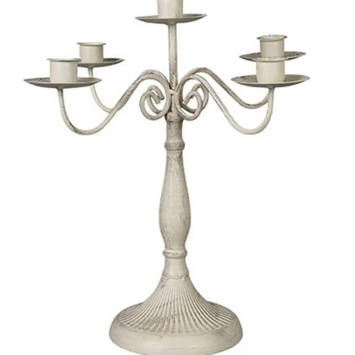 YOMYM - Candelabro de cinco cabezas Blanco 24×30CM