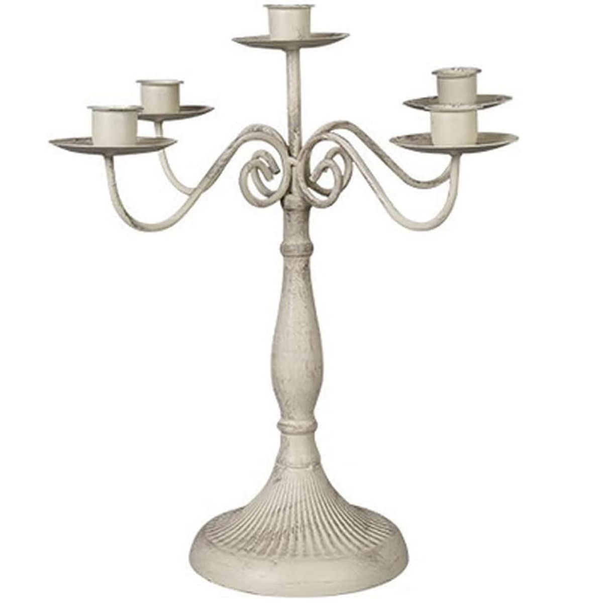 YOMYM - Candelabro de cinco cabezas Blanco 24×30CM