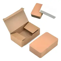 KOKILA - Etiquetas Tags Cartón Kraft - Pack 100 Unid Con Caja