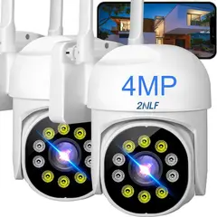 2NLF - 2nlf® 2pcs Cámara De Seguridad Exterior Wifi ip 360 Impermeable HD