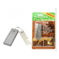 GENERICO - ENCENDEDOR MAGNESIO EMERGENCIA CAMPING PEDERNAL
