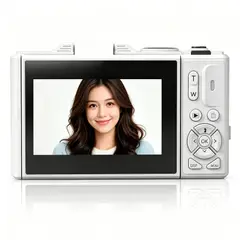 RENVMEXY - Cámara Digital 5K WiFi para Selfies 75MP Autofoco y Modo Belleza