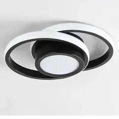 GENERICO - Lámpara de Techo Moderna LED Regulable Doble Anillo