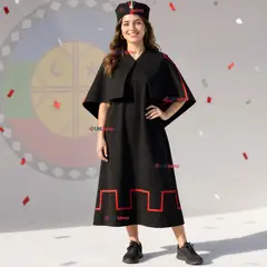 UTILISIMO - Traje Típico Vestido Mapuche 3 Piezas Mujer Fiestas Patrias