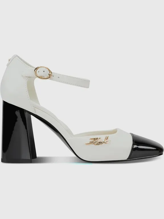 Sandalias de tacón Sapphira con punta cerrada Blanco