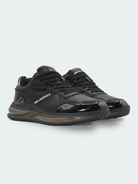 Zapatillas runner con logo lateral Negro