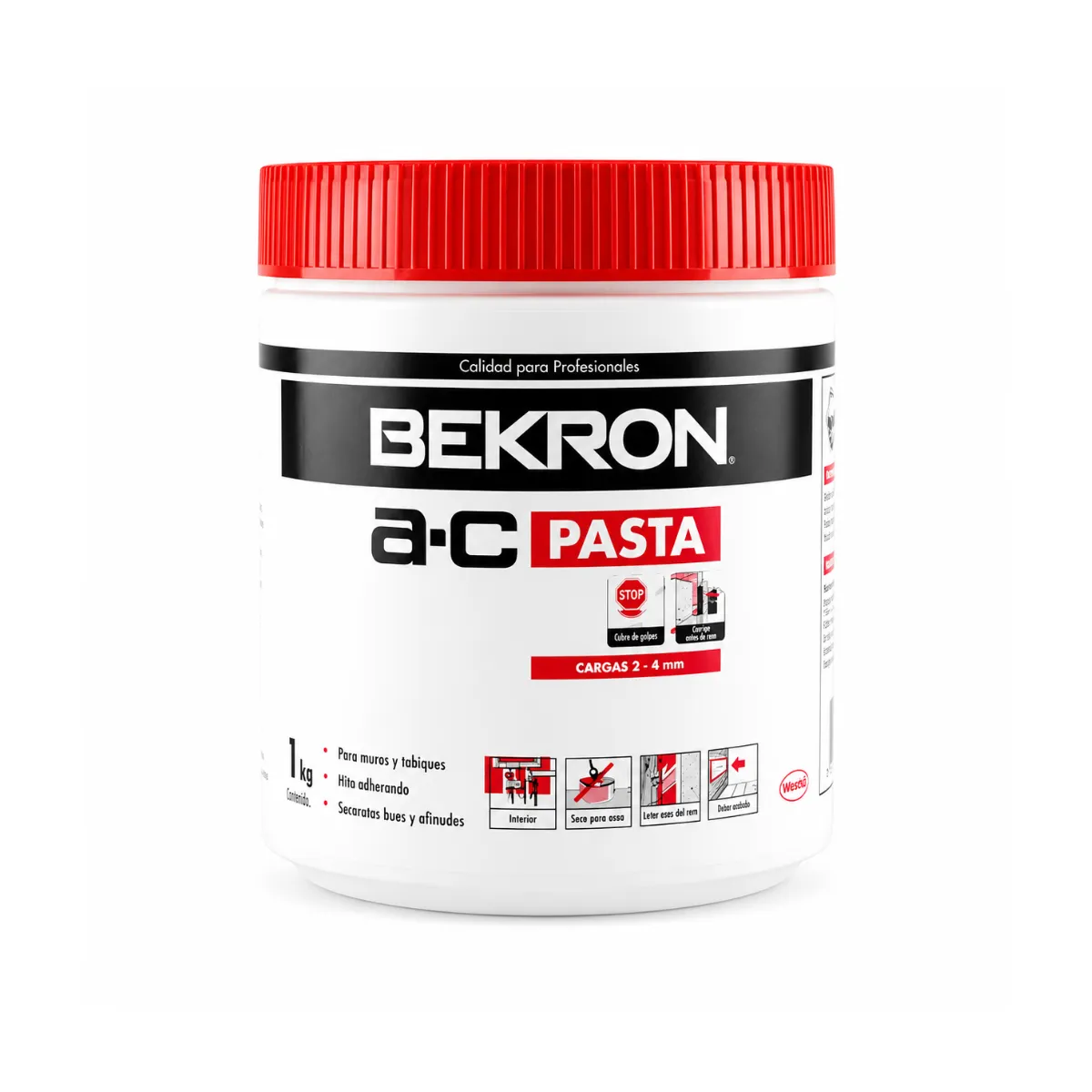 BEKRON - Adhesivo Ceramicas Ac Pasta 1 Kg Porcelanatos Bekron