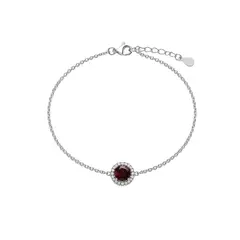 MERY SATT - PULSERA GRANATE 1.55 CT PLATA