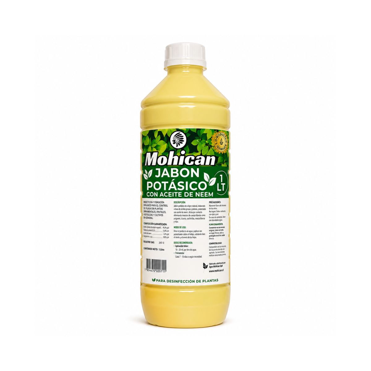 MOHICAN - Jabon Potásico Concentrado Aceite Neem 1 Lt Mohican