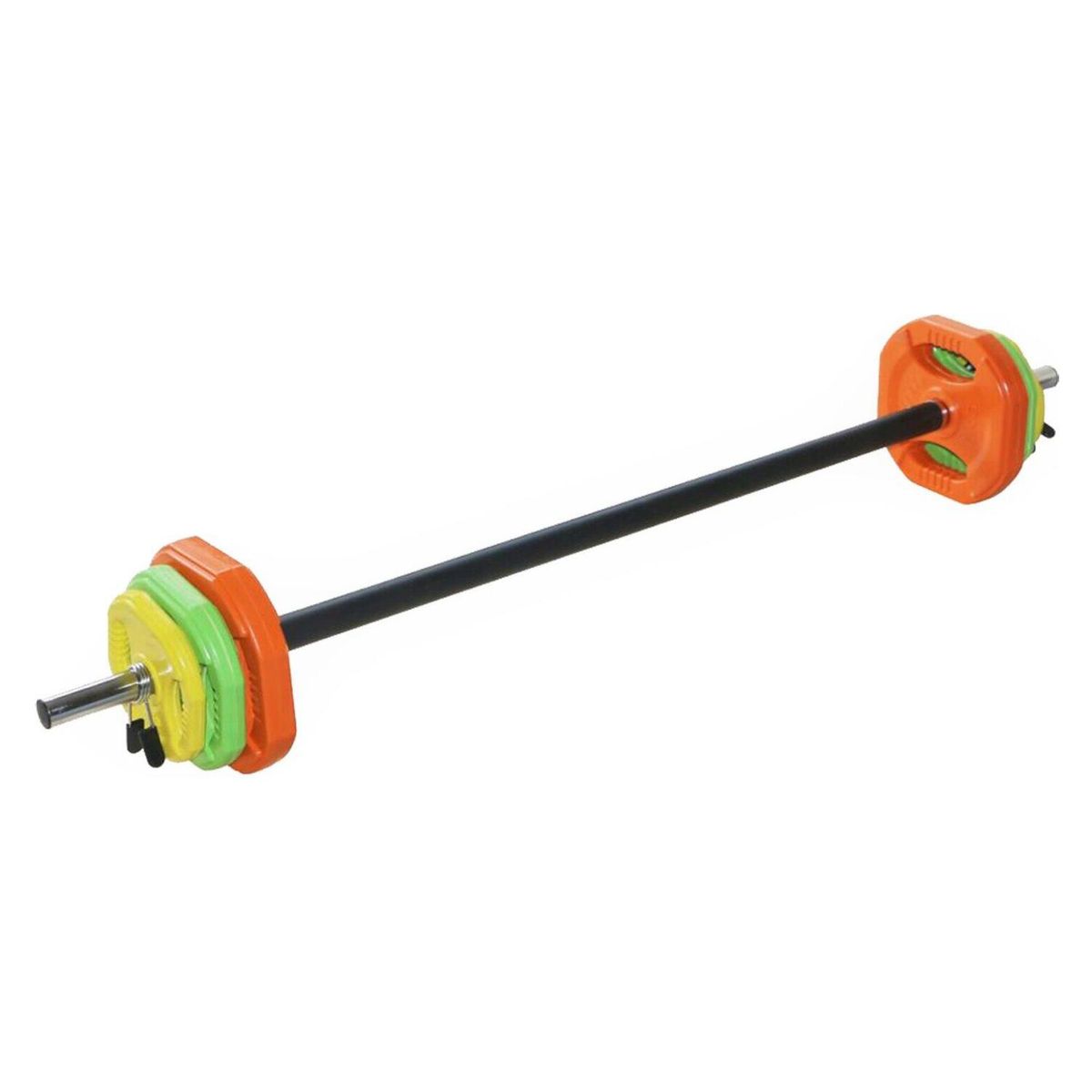 ULTIMATE FITNESS - Set Barra Y Discos Pump