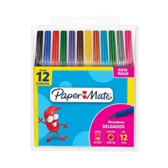 PAPER MATE - Set 12 Marcadores Delgados