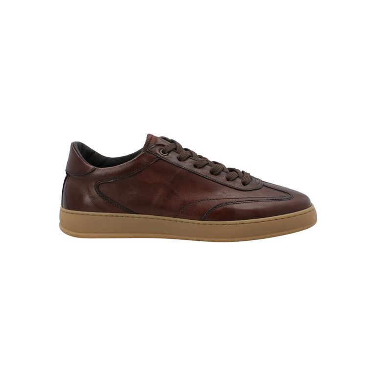 Zapatilla Cuero Hombre Riello Café