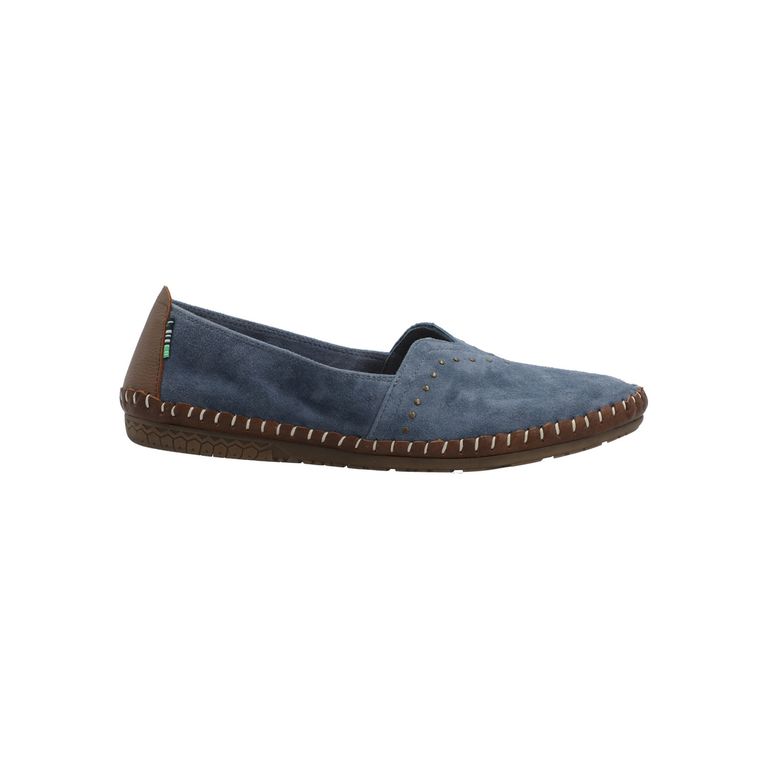 Slip On Cuero Mujer Laurie Azul