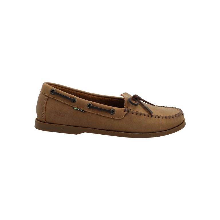 Mocasin Cuero Mujer Boat Rib Camel