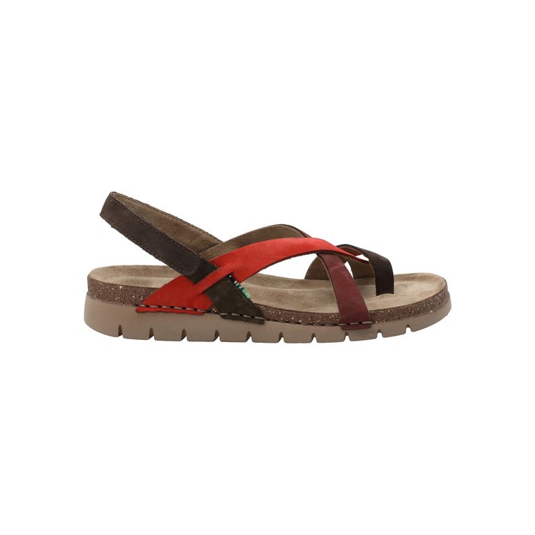 Sandalia Cuero Mujer Lungomare Rojo