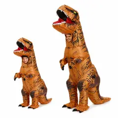 DOPA - Disfraz Inflable Dinosaurio Naranja T-rex Para Niño O Adulto