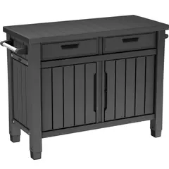 KETER - Mesa Auxiliar Asador De Jardín Buffet Cabinet Grafito