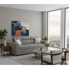 FANCY HOGAR - Sofa pufa 3 cuerpos