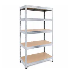 GENERICO - Estante Metalico 5 Niveles Rack Organizador Acero Multiuso - Plateado