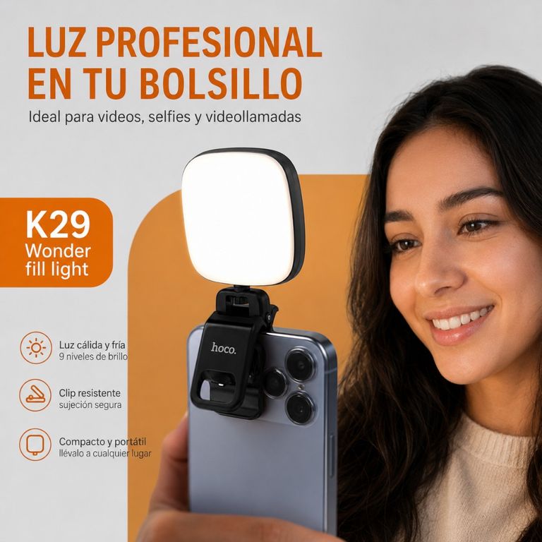 Luz Led Selfie Para Celular 9 Niveles K29