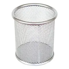 OEM - Porta Lápiz De Rejilla Malla Negra Metálica Oficina - Negro