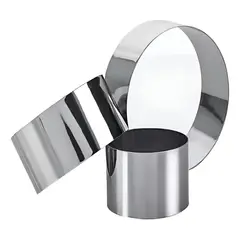 GENERICO - Set de 3 moldes redondos para timbal y mousse de 6, 8 y 10 cm