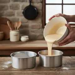 GENERICO - Set de 2 moldes de aluminio para pan de pascua de 1 kilo