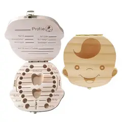 GENERICO - Cajita guarda dientes de madera niño