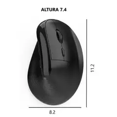 GENERICO - Mouse Vertical Ergonómico Inalámbrico 2.4G Recargable 6 Botones