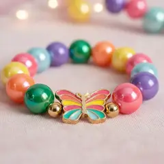 DIE SPIEGELBURG - Pulsera con perlas de colores y mariposa de la Princesa Lillifee