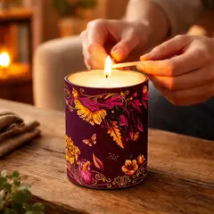 DIE SPIEGELBURG - Vela en vaso ornamental burdeo - Pasion por las paginas