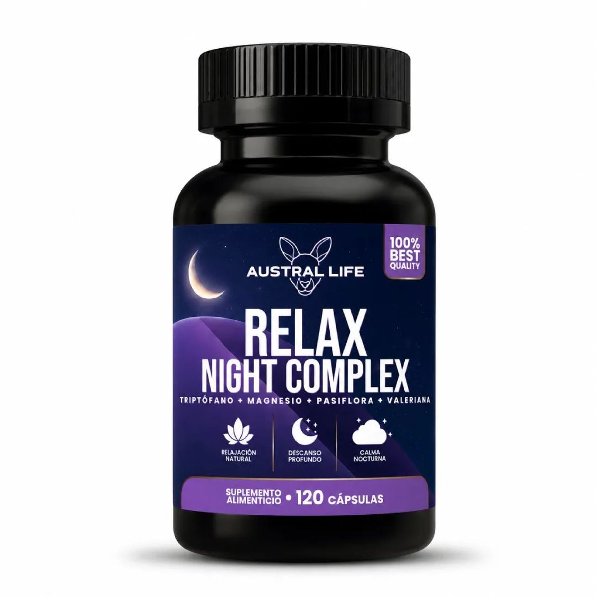 AUSTRAL LIFE - Relax Night Complex 120 Cápsulas - Austral Life