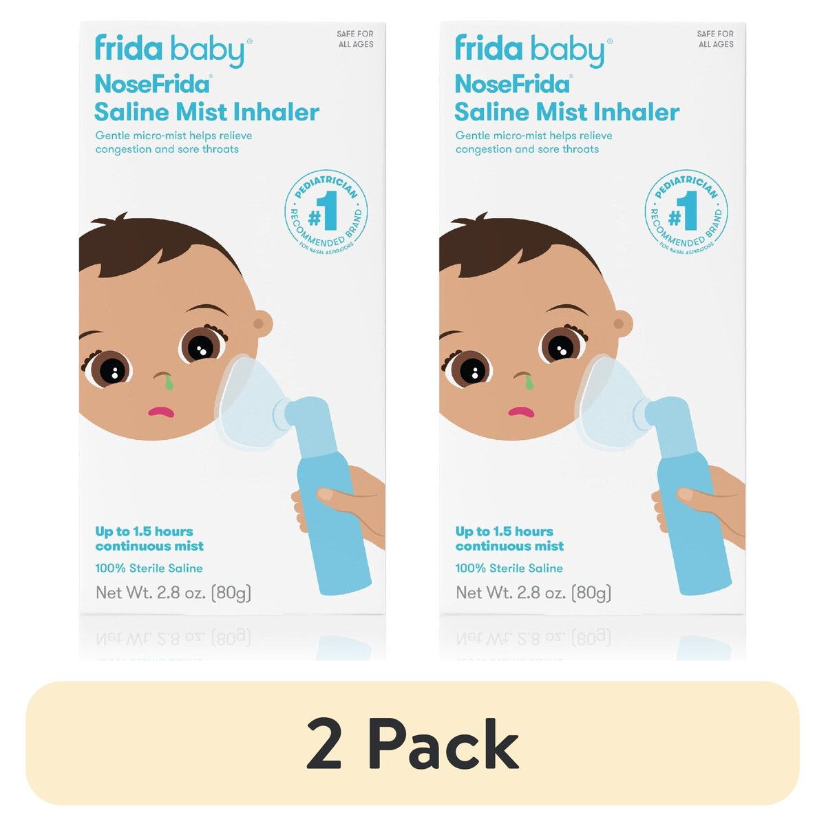 BABY - Inhalador Nasal Frida Baby NoseFrida Salino 2 Pack 80g