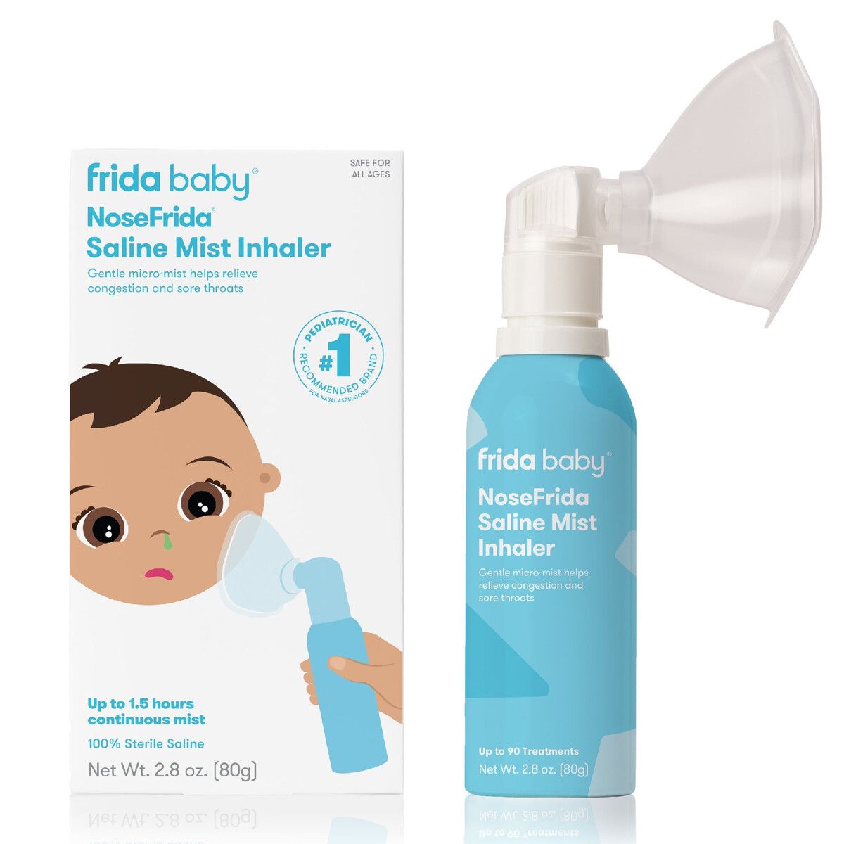 BABY - Inhalador Nasal Frida Baby NoseFrida Salino 2 Pack 80g