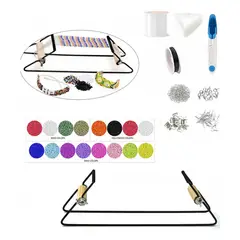 VIDA BUENAS - Kit Telar De Mostacillas Para Hacer Pulseras 16 Colores Diy