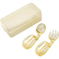 YEEHOO - Set cubiertos PPSU para bebé con cuchara y tenedor de entrenamiento
