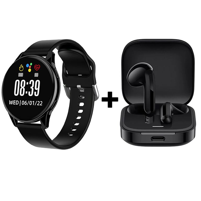 Audifonos bluetooth Redmi Buds 6 Active y LIGE T2Pro Reloj inteligente