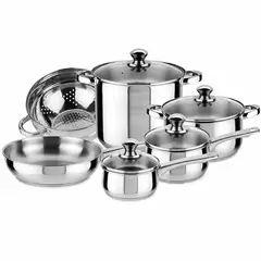 MAGEFESA - Batería de Cocina Vesta 10 Piezas Acero Inoxidable