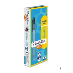 PAPER MATE - Set 12 Bolígrafos Inkjoy Retractil 1mm Negro