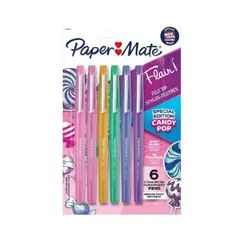 PAPER MATE - Set 6 Marcadores Flair Candy Pop! Punta Media