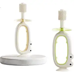 YEEHOO - Cepillo de dientes infantil de silicona para entrenamiento 0 a 3 años amarillo