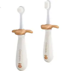 YEEHOO - Cepillos de dientes infantiles para entrenamiento 0 a 3 años pack 2
