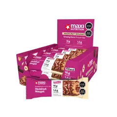 SUPLETECH - Caja Protein Bar Creamy Core 12 Unid Hazelnut Nougat - Maxi Nutrition