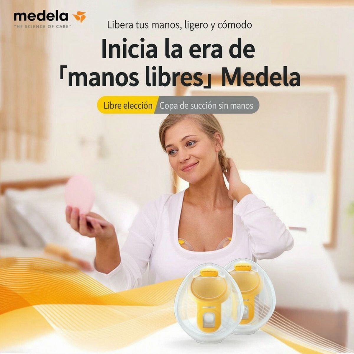 MEDELA - Extractor de leche Medela manos libres Silk Wing Smart doble uso