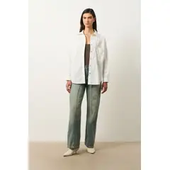 VELEZ - Vélez Camisa Manga Larga Oversized Para Mujer Claire Blanco
