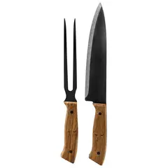 WAYU - Set Cuchillo y Tenedor Parrillero Acero Inoxidable - PS
